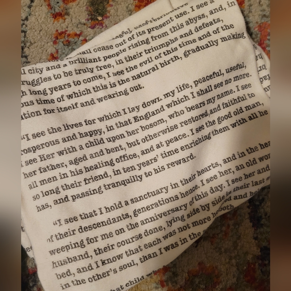 Dickens Tale Of Two CitiesText Print Scarf Bookish